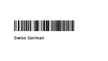 Swiss German Country Code for Barcode Scanner